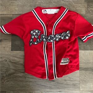 Kids/baby Braves jersey. Red, never worn.